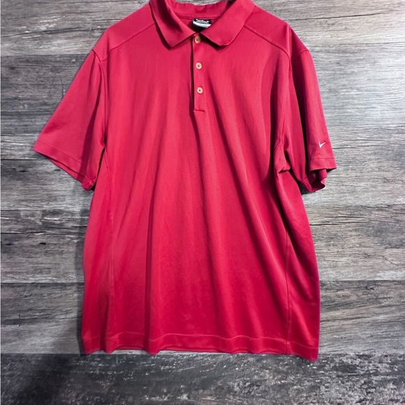 Nike Drifit Golf Men's Vibrant Red Polo Shirt - Picture 1 of 6